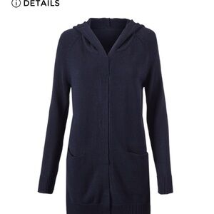 CAbi Newport Navy Hooded Cardigan